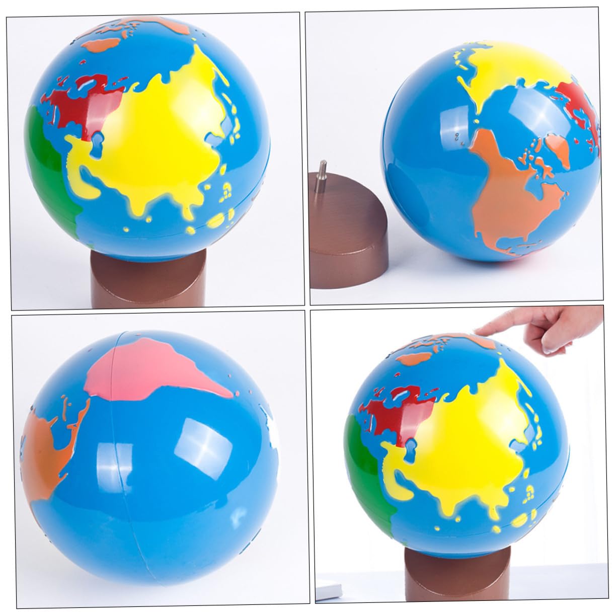Globo Terráqueo Juguete Educativo para Niños, Material de Aprendizaje de Geografía Superficie Suave, Adorno y Estimulación Mental para Aula y Hogar