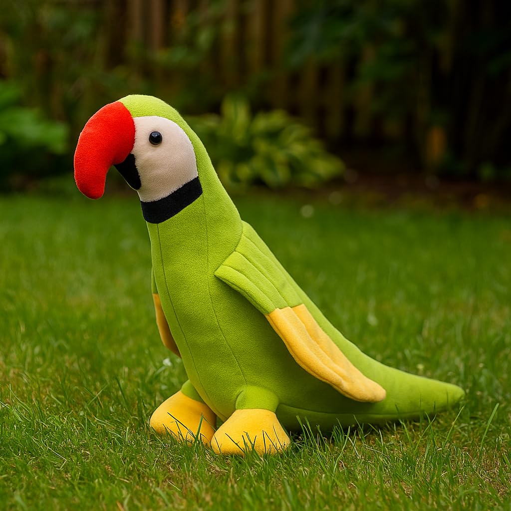 GOLDENHUB TOYS Green Plush Soft Stuffed King Parrot Bird Toy for Kids Girls and Boys -40 CM-image-38