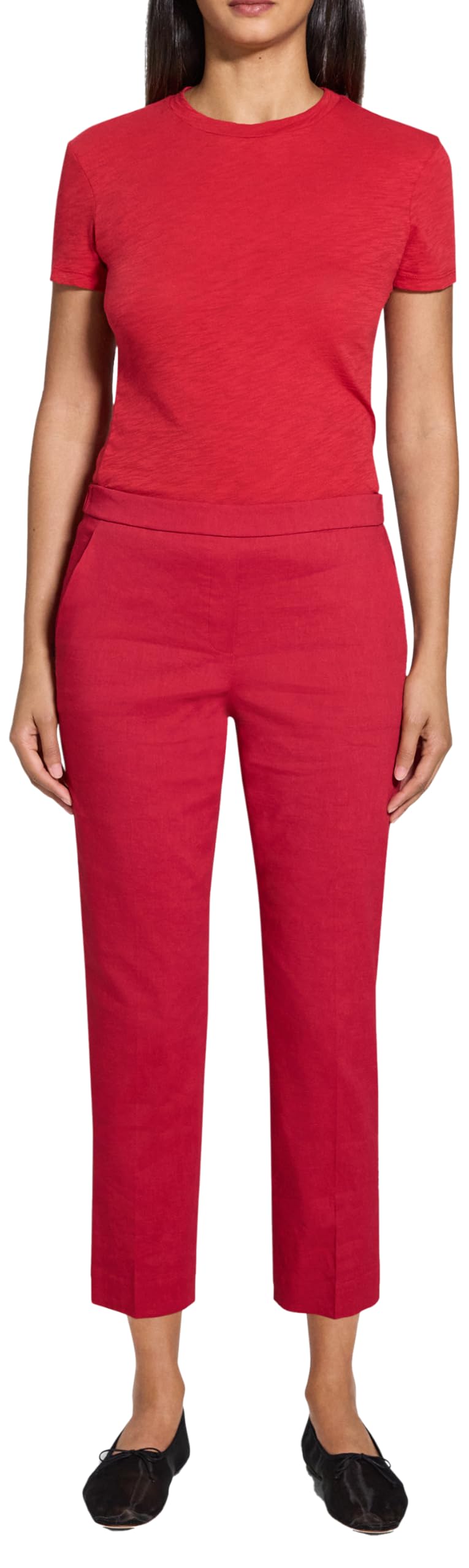 Theory Womens Linen Treeca Pull on Pant