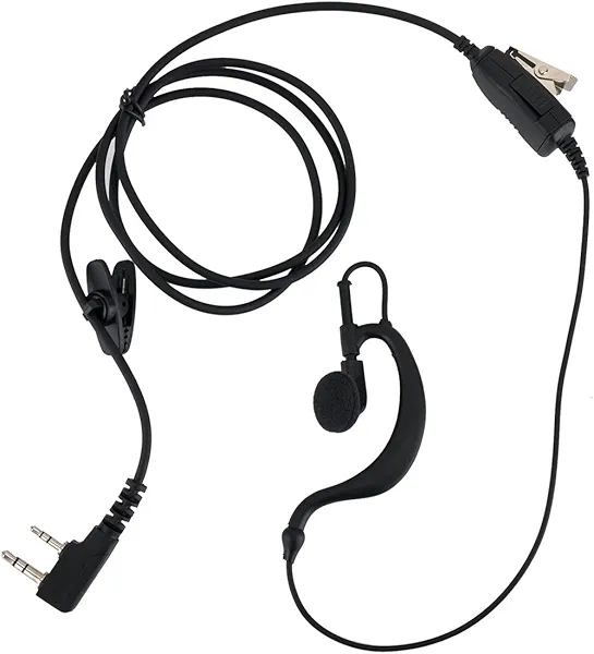 KEYBLU G Shape 2 Pin Walkie Talkie Earpiece Headset Compatible with Baofeng UV-5R Retevis H-777 RT21 RT22 Arcshell AR-5 Two Way Radio (1 Pack)