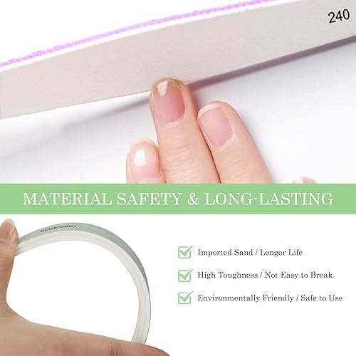 Miniatura 4 de SetSail Pinzas paquete de 7 pinzas de precisión para mujeres y lima de uñas SetSail paquete de 6 tablas de esmeril de doble cara para uñas naturales