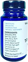 Vista 5 de Polvo dental con menta y mirra Pasta de dientes natural Sin flúor Blanqueamiento Pulido Valhalla Spa Organics 1.5 oz