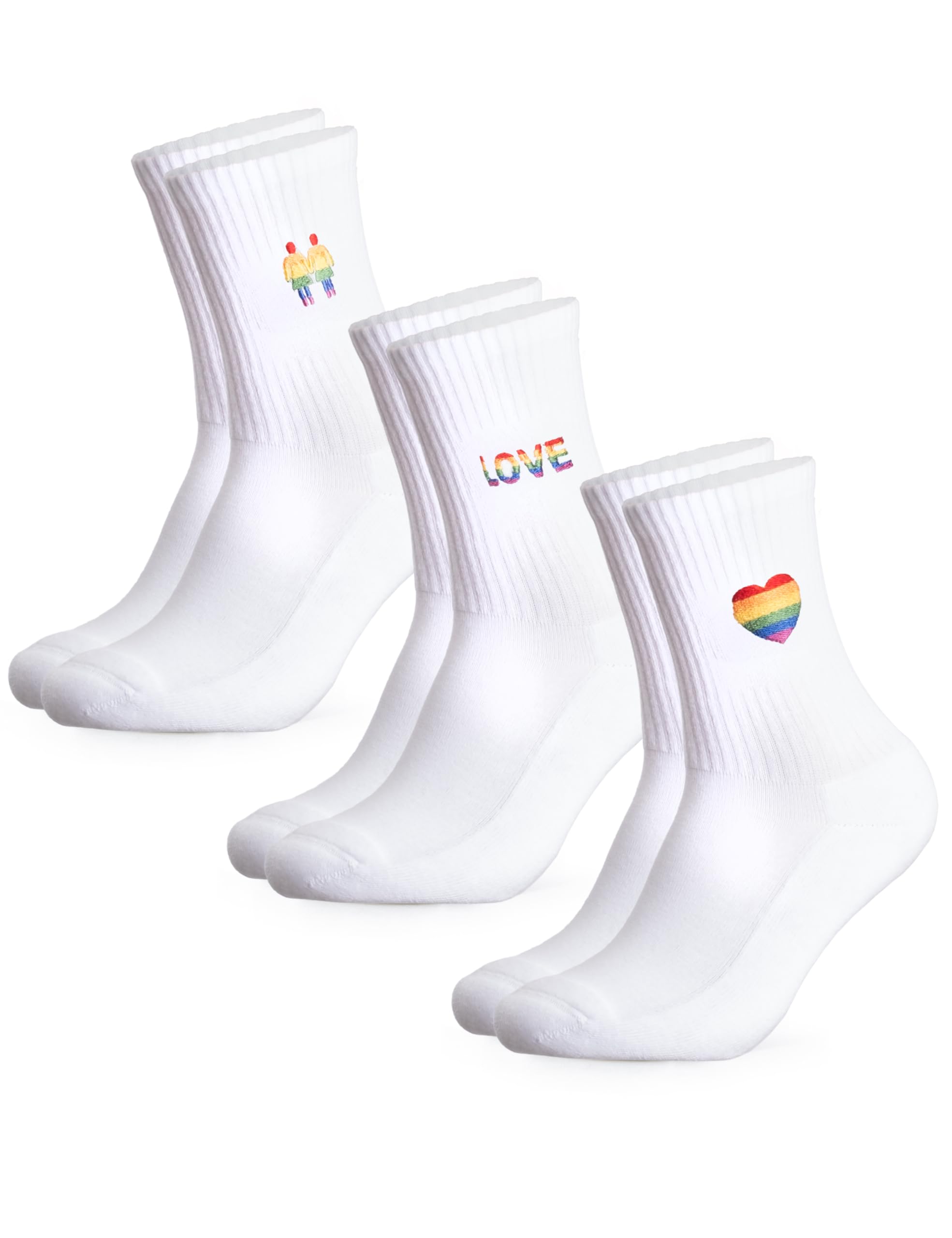 Occulto Herren & Damen LGBTQ Tennissocken 3er Pack (Modell: Pride)