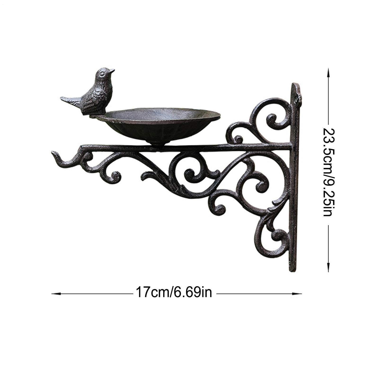 Metálico Para Pájaros Decoración Jardín Hierro Fundido Reforzado | Bandeja Colgante Para Exterior De Aves Salvajes en exterior, jardín, sendero, patio, porche, ventana, farol y granja