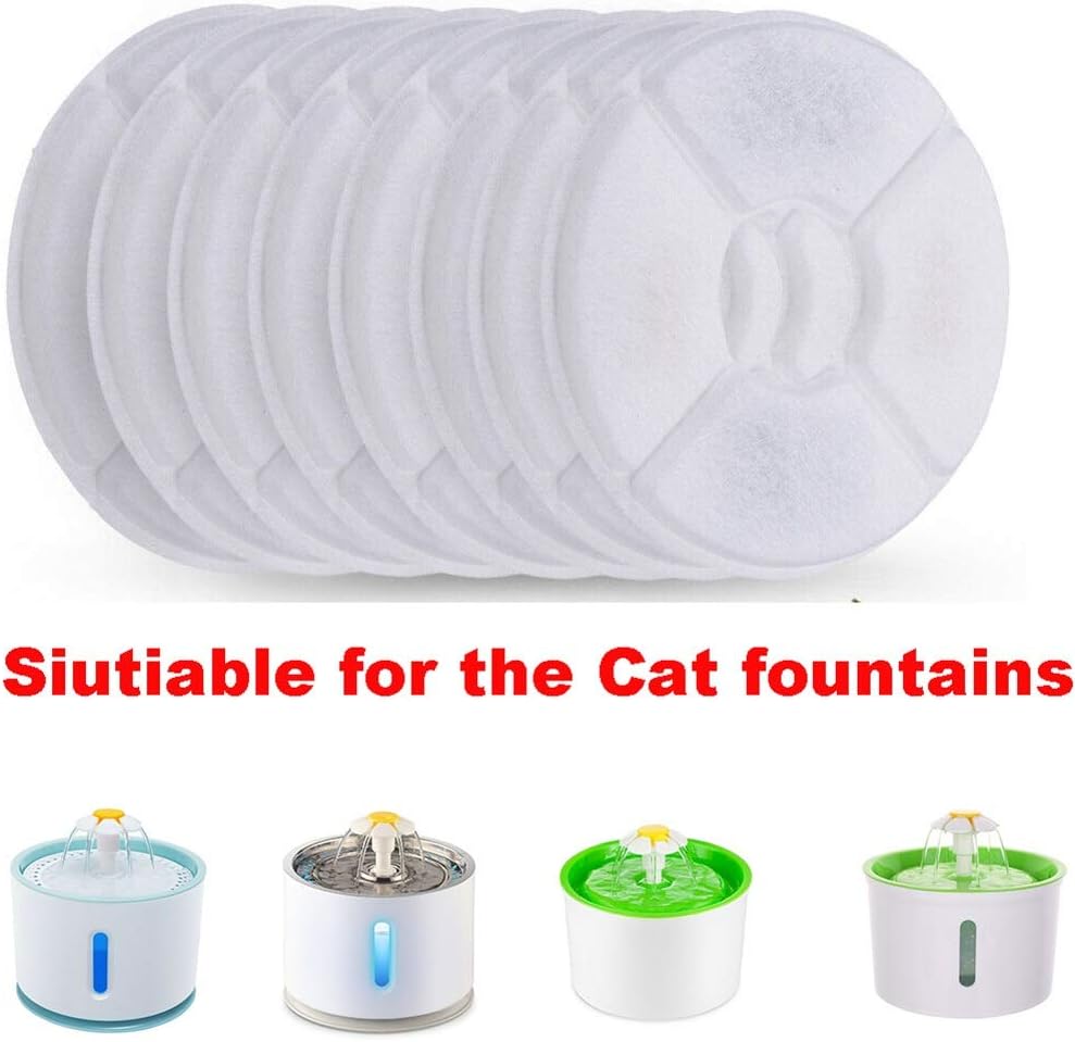 Replaced Activated Carbon Filter for Cat Water Drinking Fountain Replacement Filters Flower for Pet Dog Round Fountain Dispenser (4pack)