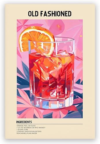Miniatura 1 de GyXzodonti Pósteres de cóctel a la antigua, arte de pared de cóctel retro, decoración de pared de cóctel, bebida, decoración de carrito de bar,