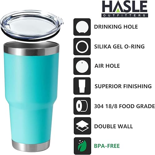 Miniatura 2 de Hasle Outfitters - Vaso de acero inoxidable, de 30 onzas, doble pared aislada al vacío, taza de viaje, taza de café, juego con caja de regalo