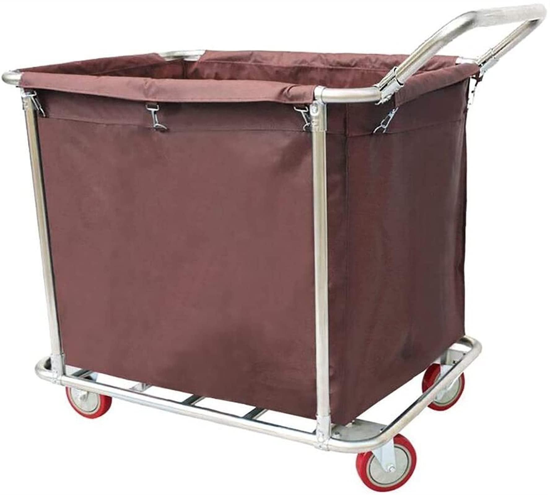 Carro de Servicio, carros de Recogida, carros de Reciclaje, carros de Servicio, carros clasificadores de Ropa, cesto de Ropa con Ruedas y Bolsa de Tela Oxford extraíble,Style 2