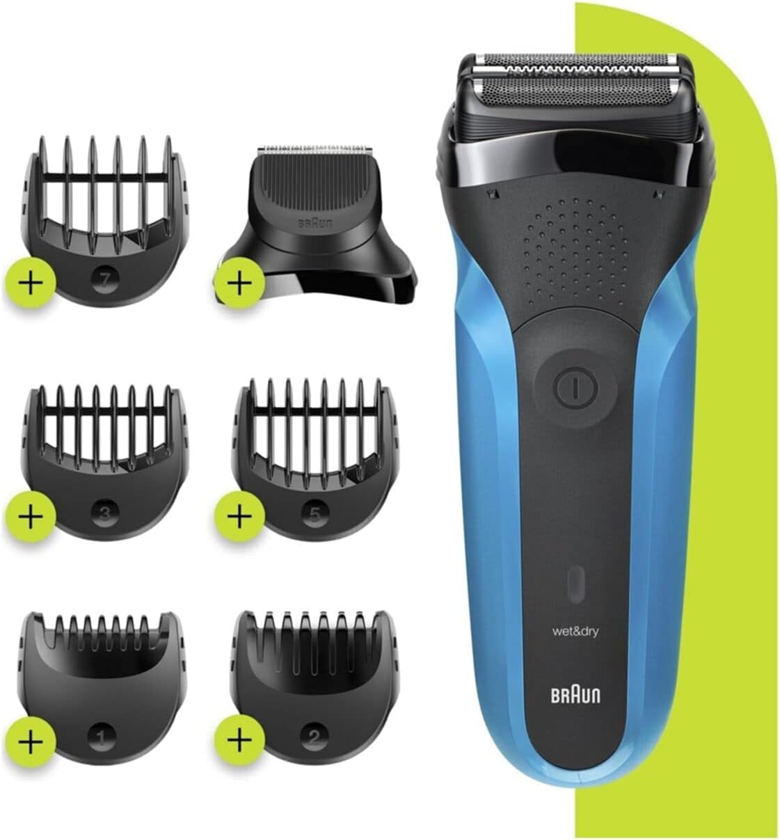 Braun Series 3 Shave & Style 30bt - Afeitadora Eléctrica Para Barba (tecnología Wet & Dry), Color, Negro Y Azul