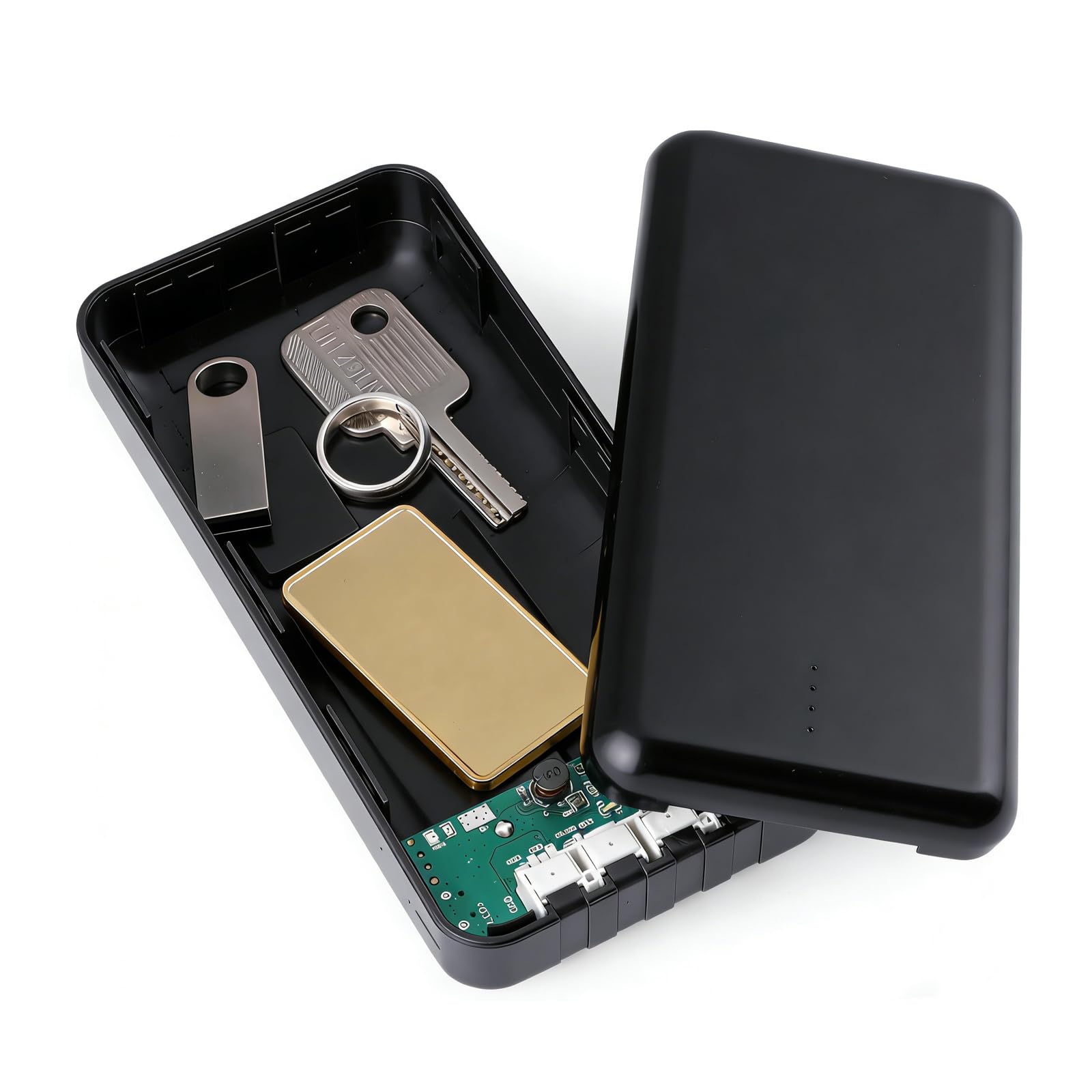 Ekoama Storage Box Discreet Safe Hide Compartment For Valuables Jewelry Cash Keys Travel Home Offices Use