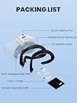 NVNV VR Fan for Oculus Quest 2,Anti-fogging Air Circulation Cooler Fan with Facial Interface,Sweat-Proof Face Cover,VR Accessories for Quest 2, Suitable for Fitness,Workout & Intense VR Games,White