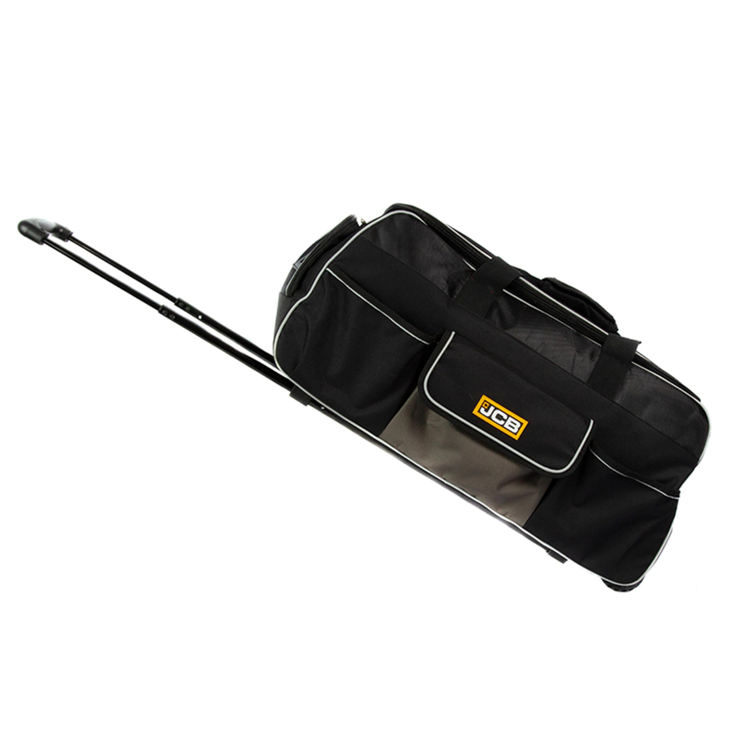 JCB 26" Power Tool Bag Trolley, Water-Resistant PU Base, Retractable Trolley Handle, Max. Capacity of 90L, Strong & Tough Tool Bag, 3 Year Warranty