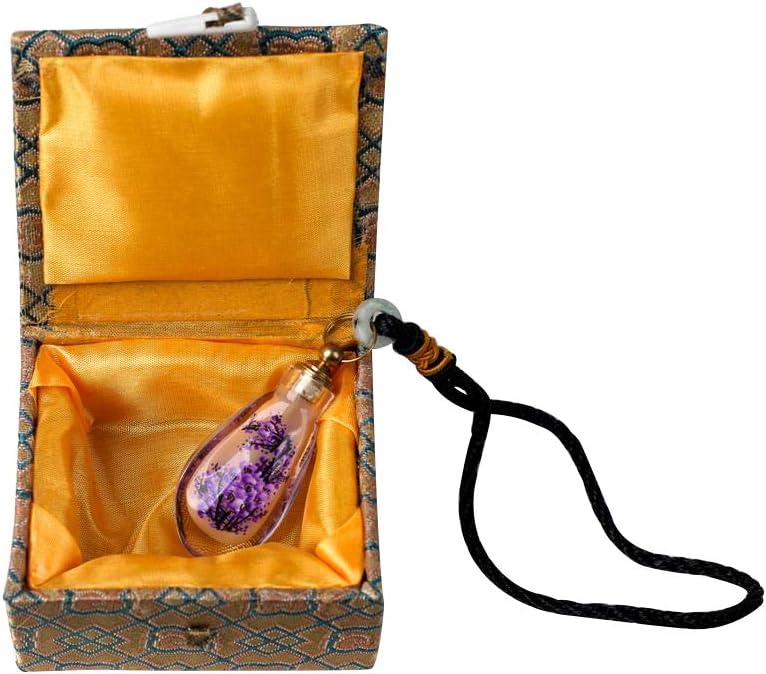 holiday promotion new hot holiday gift with nice box Portable Lanyard glass Bottle beautiful glass Pendant for Wrist hand (pink flower inside painted) Hanukkah Boxing Day