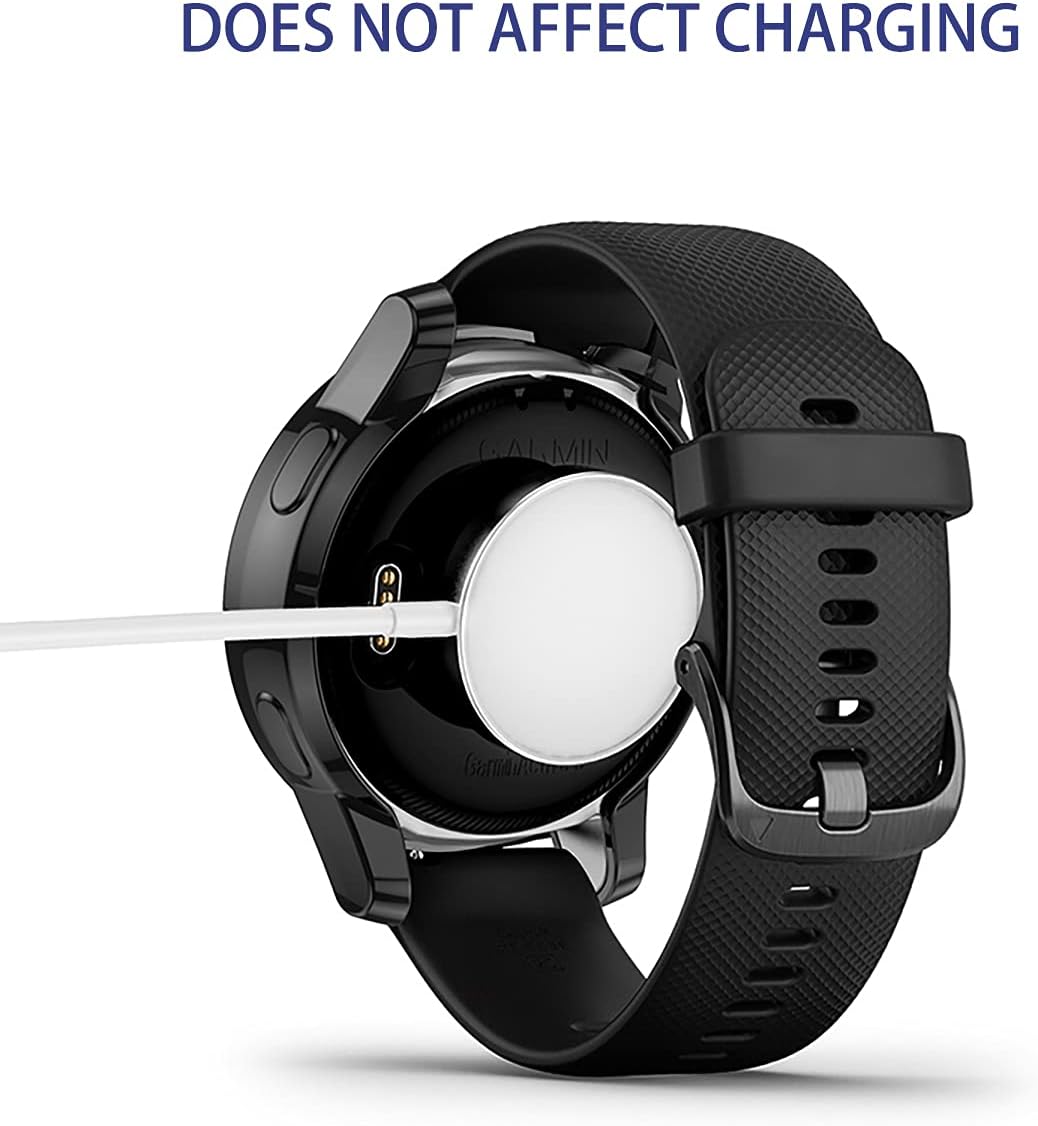 2 pack meteqi tpu protector case cover compatible with garmin vivoactive 4s 40mm rose goldclear