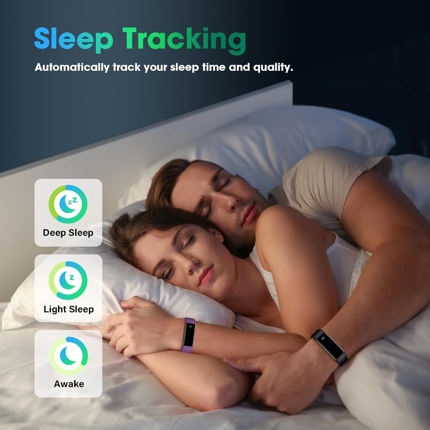 Fitness-Tracker Pulsuhr Blutdruck SpO2 Fitnessuhr IP68 Wasserdicht, 16 Sportmodi Schrittzähler Kalorienzähler Schlafmonitor Aktivitätstracker Damen Herren Smartwatch fur Android iOS