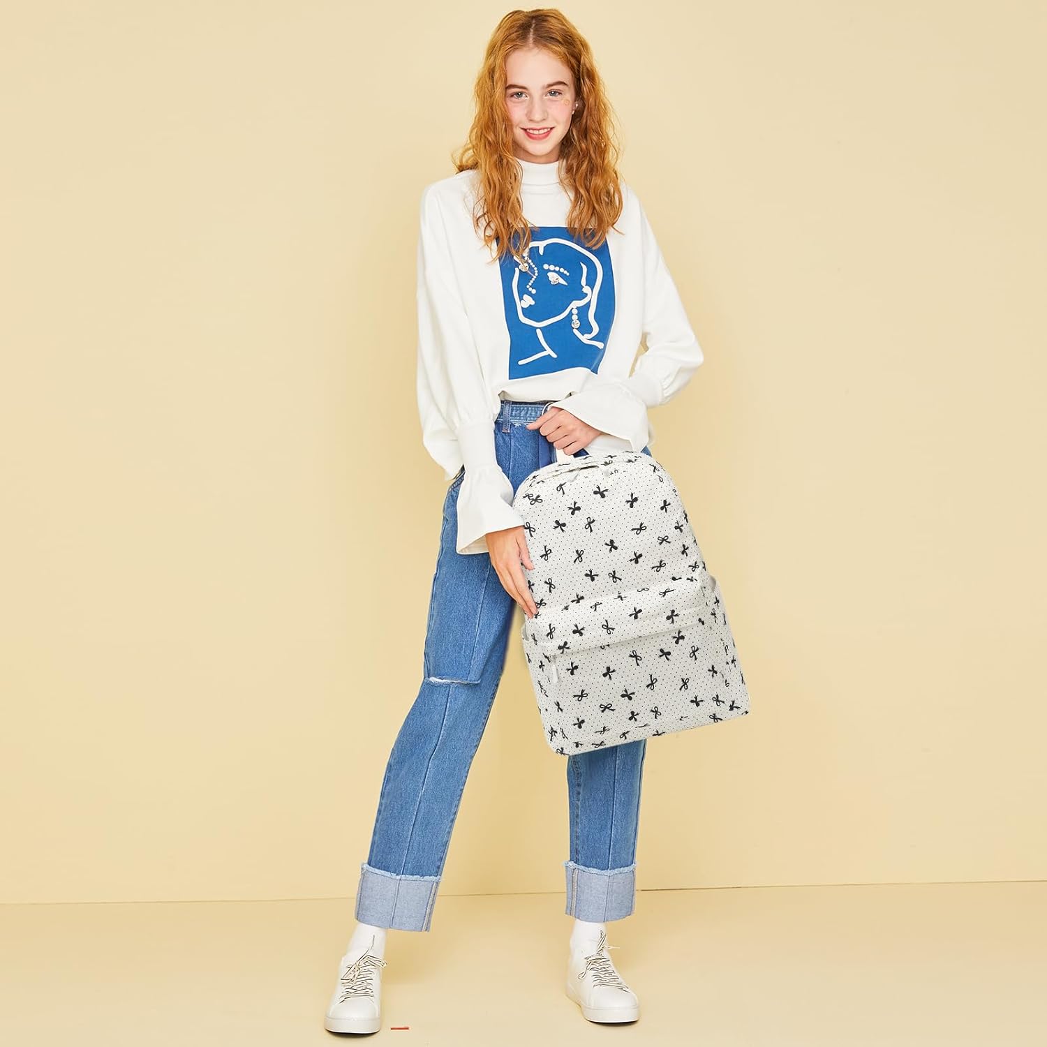 LEDAOU Backpack for Girls School Bag Kids Bookbag Teen Backpack Set Daypack with Lunch Bag and Pencil Case | Kids, Bookbag, Daypack, with Lunch Bag, and Pencil Case - Image 4