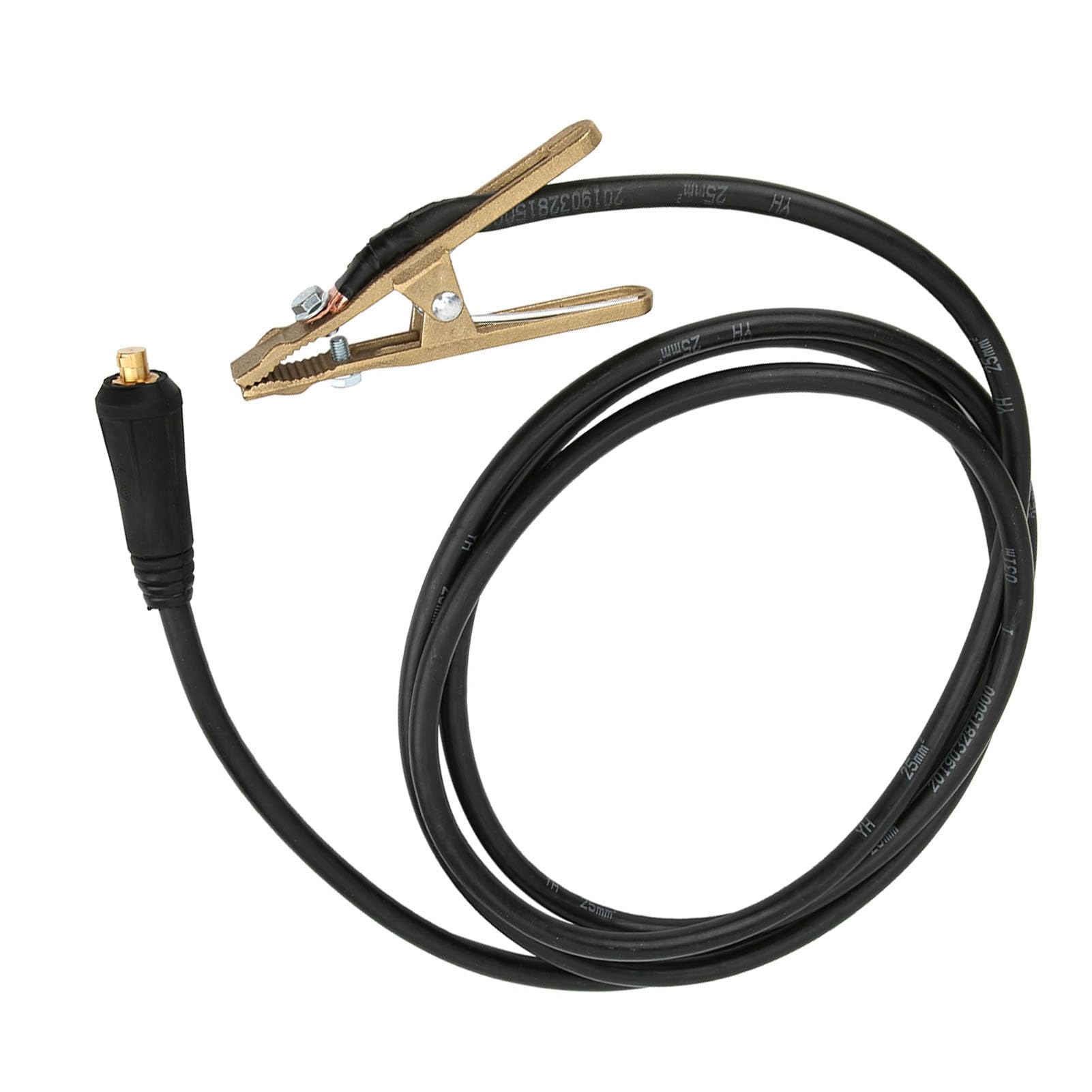 Morsetto di terra in ottone per saldatura TIG 260A Morsetto di terra per saldatore ad MMA Cavo da 3 metri 25mm² per morsetto per carichi pesanti con struttura in acciaio per