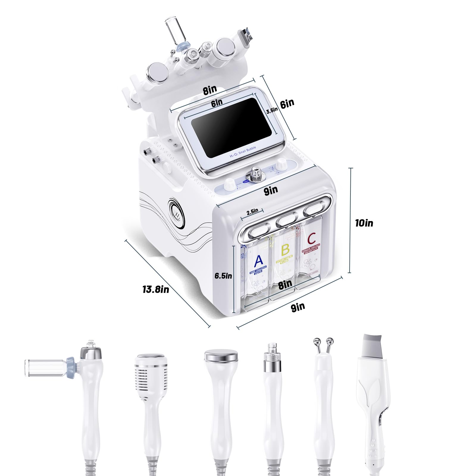 Professionell Aquafacialgerät 6 in 1 Wasserstoff-Sauerstoff-Gesichtsmaschine, Hautpflege Maschine Für Zuhause SPA