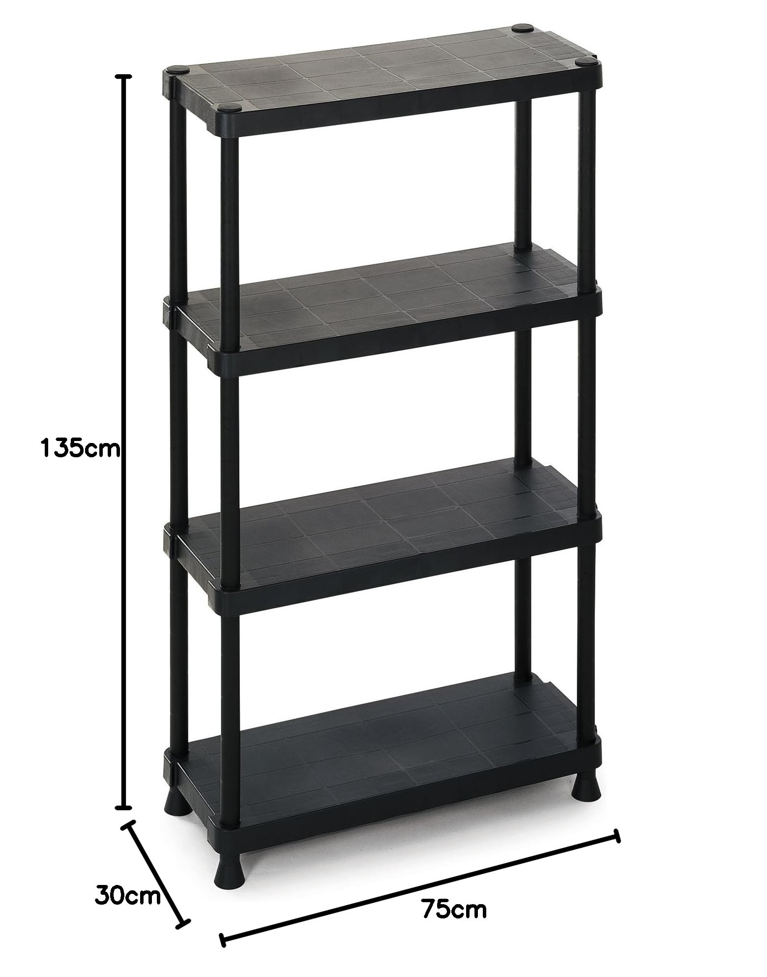 Terry, Scaffalino 1230-4, Estantería Modular con 4 Estantes. 75x30x135 cm