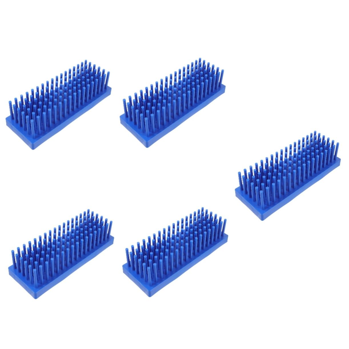 Cabilock 5 Pezzi Portaprovette superiore del tubo In piedi tubi chiari rack per supporto per provetta di prova rack per la conservazione dei pioli per provette plastica Blu Colore Casuale
