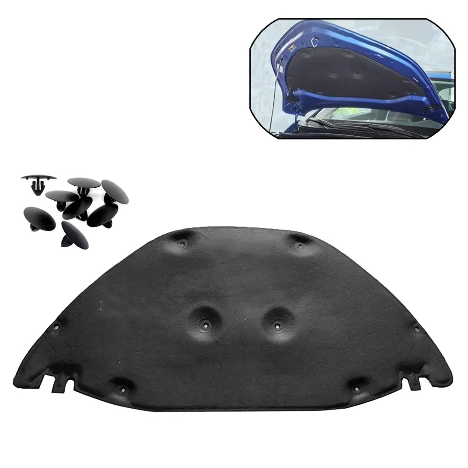 Coton Insonorisé Moteur Pour Toyota C-HR Pour CHR 2018-2022 | Coussin d'isolation de moteur capot avant, tapis d'isolation thermique de bouclier thermique de bruit de capot en coton