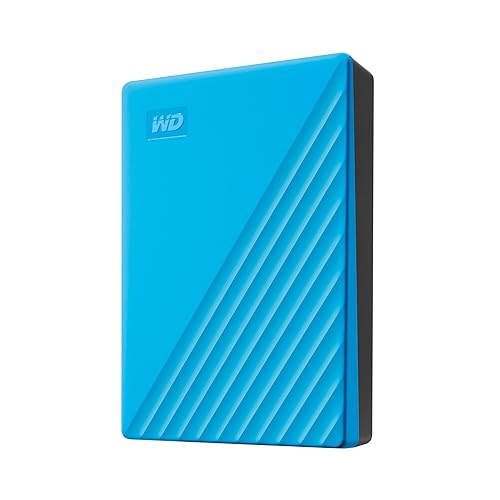 WD 6TB My Passport, Portable External Hard Drive, Blue, Backup Software with Defense Against ransomware, and Password Protection, USB 3.1/USB 3.0 Compatible - WDBR9S0060BBL-WESN - Blue - 6TB - PC