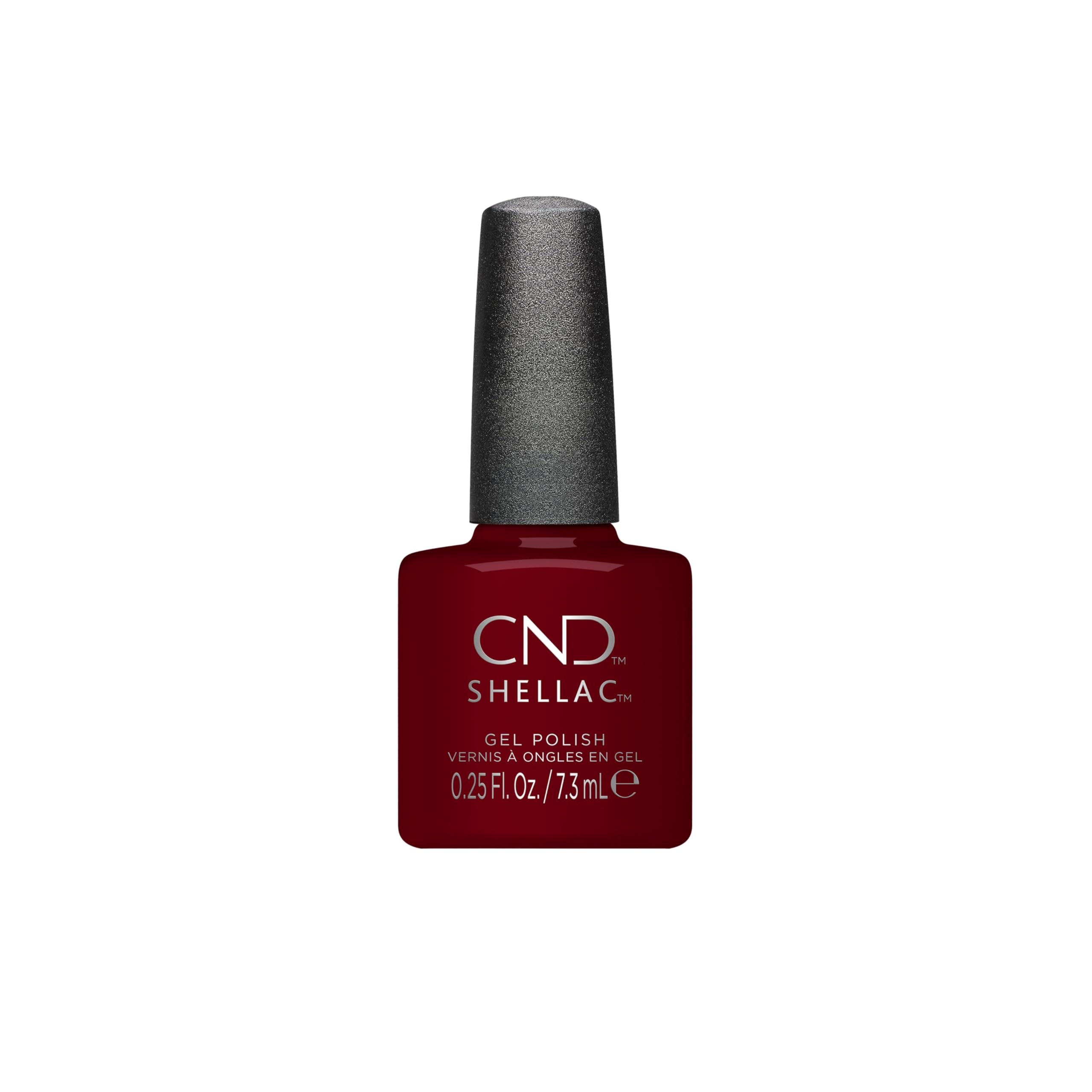 CNDShellac Gel Nail Polish, Long-lasting NailPaint Color with Curve-hugging Brush, Red/Burgundy Polish, 0.25 fl oz