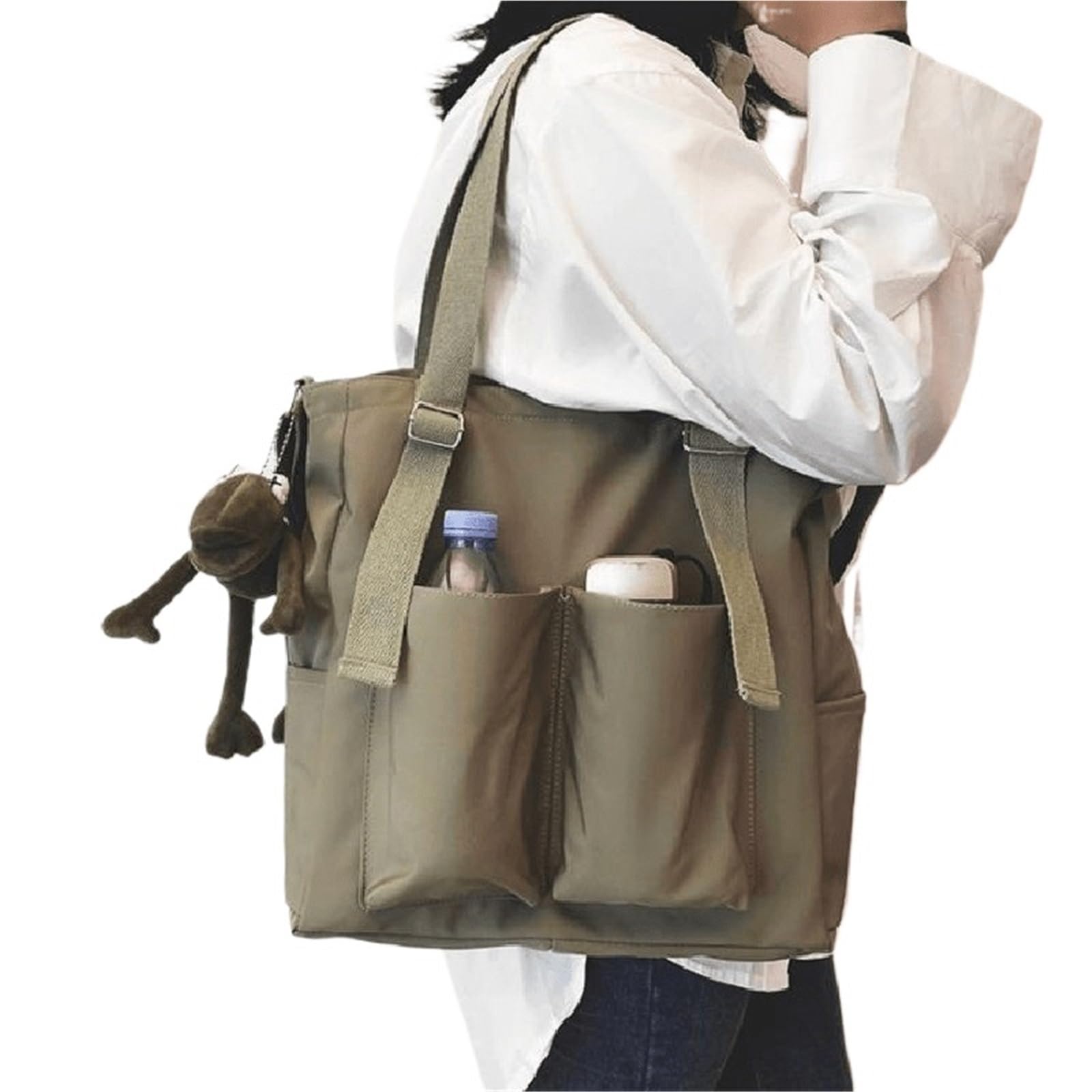 Borsa Tela Borsa in tela di grande capacità, adatta for il trasporto a spalla o a mano singola. Ideale for gli spostamenti quotidiani