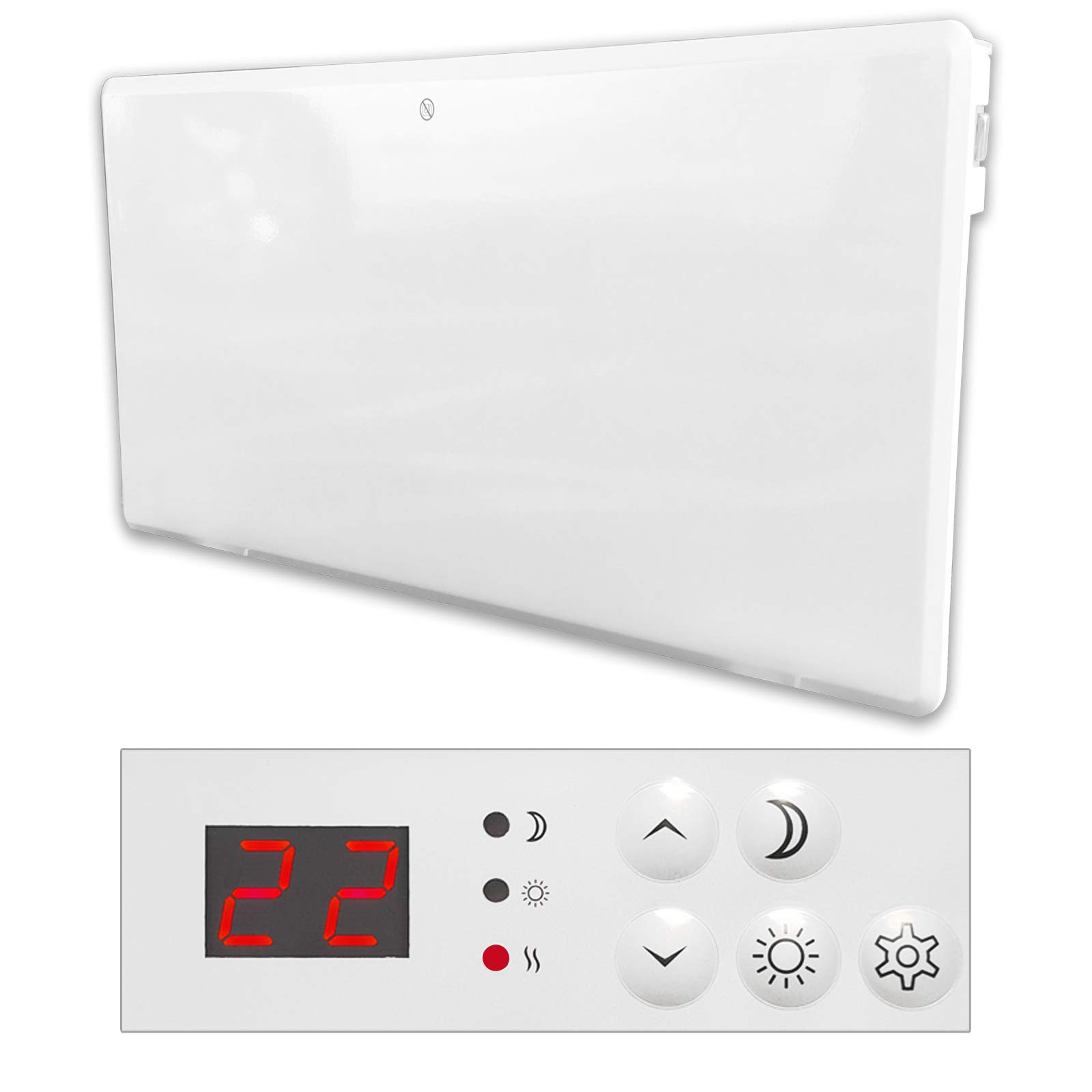 Buy Purus Eco 1200W Electric Panel Electric Heater Setback Timer u0026 Advanced  Thermostat Control Online at desertcartKUWAIT