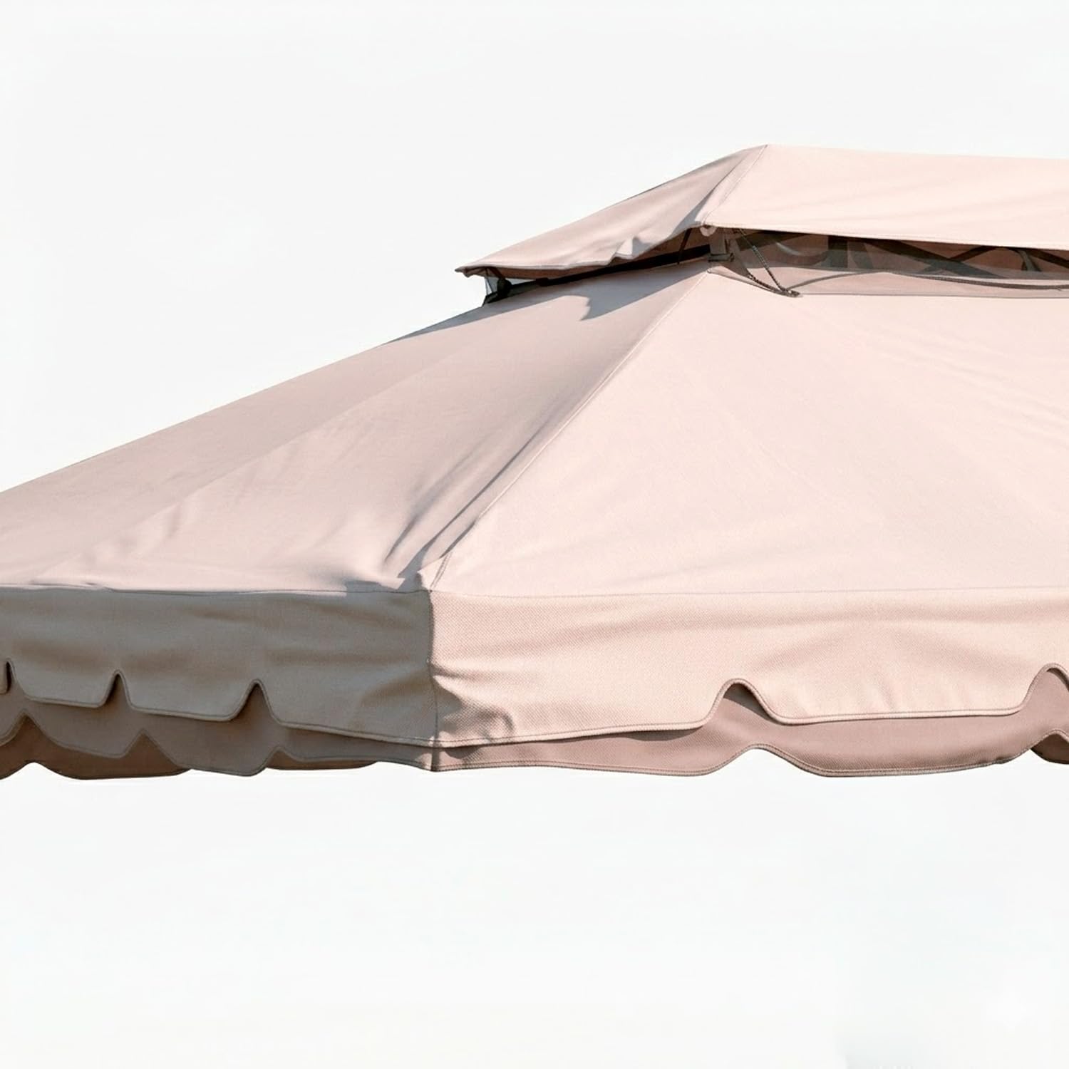 Telo Di Ricambio Per Gazebo Impermeabile In PVC Con Air Vent E Zanzariera Integrata Resistente A Sole Pioggia Vento E Intemperie Per Giardino Patio Outdoor 3 X 4 M Beige
