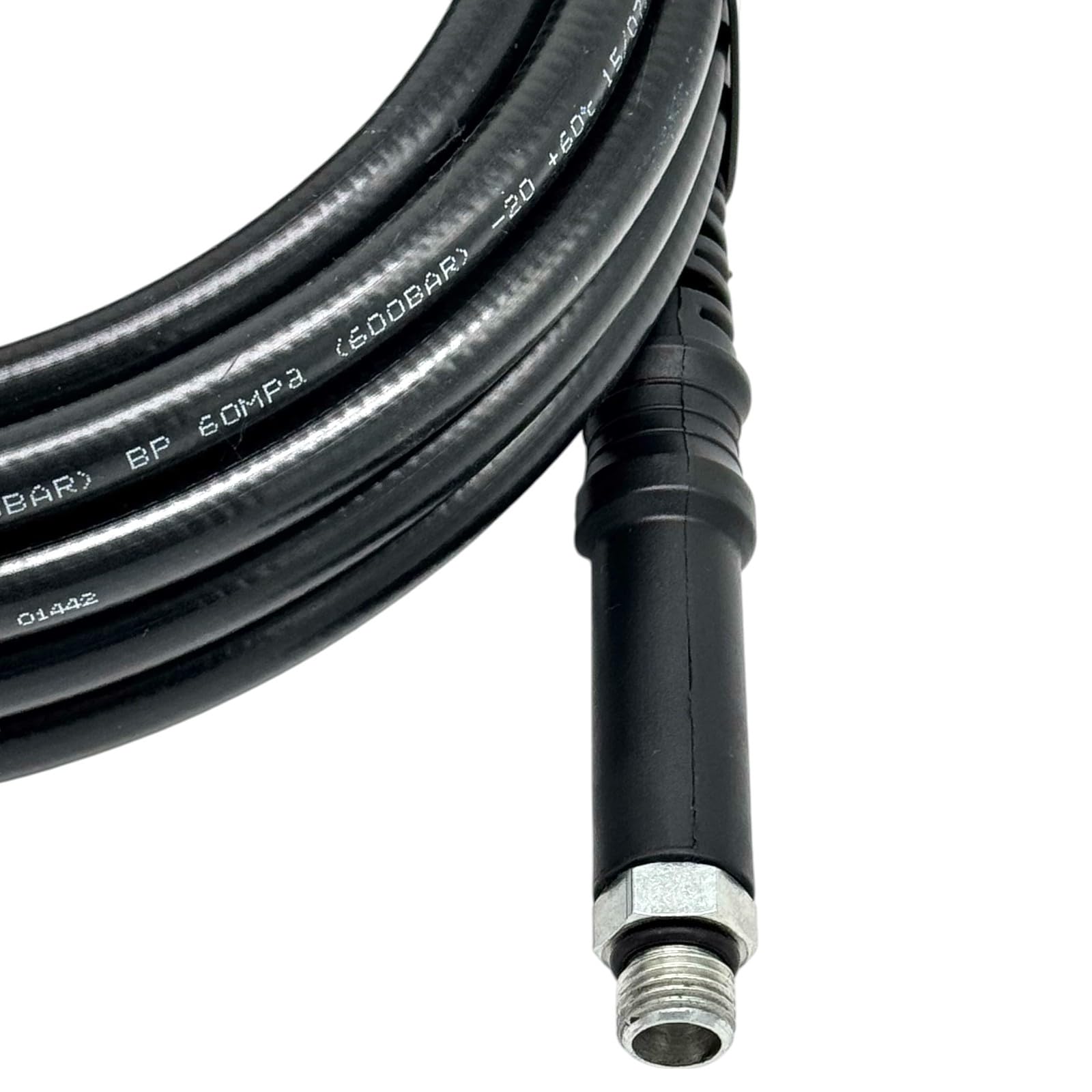 Tubo ad alta pressione M14 x 1,5 IG su M14 x 1,5 AG - Tubo di ricambio DN6 - 200 bar - 8 mm foro e mandrino - per idropulitrice accessori pistola - montaggio senza attrezzi (25 metri)
