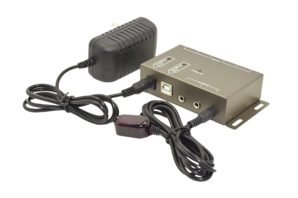 IR Extender Repeater Extension Buy It Now Wireless IR Remote Control Blaster Kit 8 Emitters and 1 Receiver Wideband 38-56K 12v and USB Powered for TV Set Top Box DVR DVD Blueray Media Player