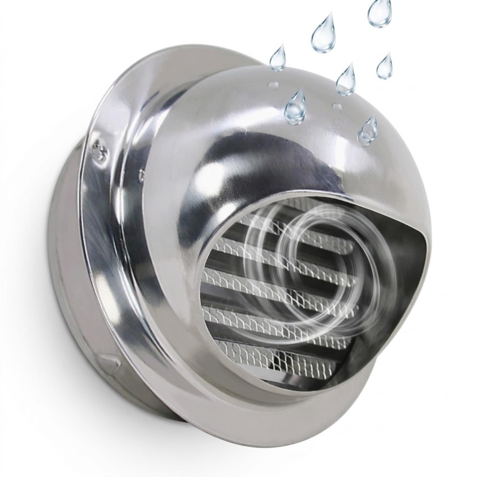 Grille D'Aération Ronde En Acier Inoxydable, Sortie D'Air Sphérique