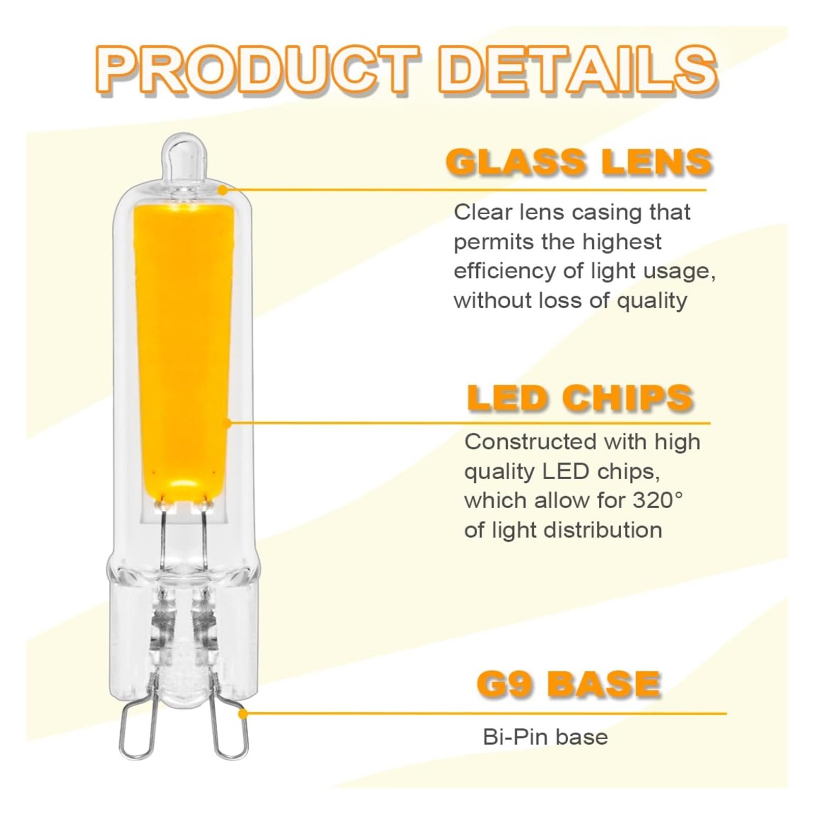 Bombillas LED G9 3W Reemplazo 30W Sin parpadeo Para lámparas araña lámparas techo lámparas mesa para uso en interiores hogar y oficina (no regulables)(Warm White 3000K)