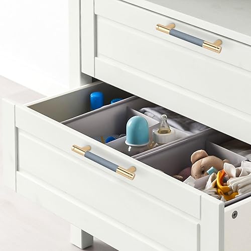 Miniatura 6 de Rergy Paquete de 10 tiradores de gabinete grises de 3-34 pulgadas (3.780 in) moleteados para gabinetes de cocina, manijas de gabinete de cocina