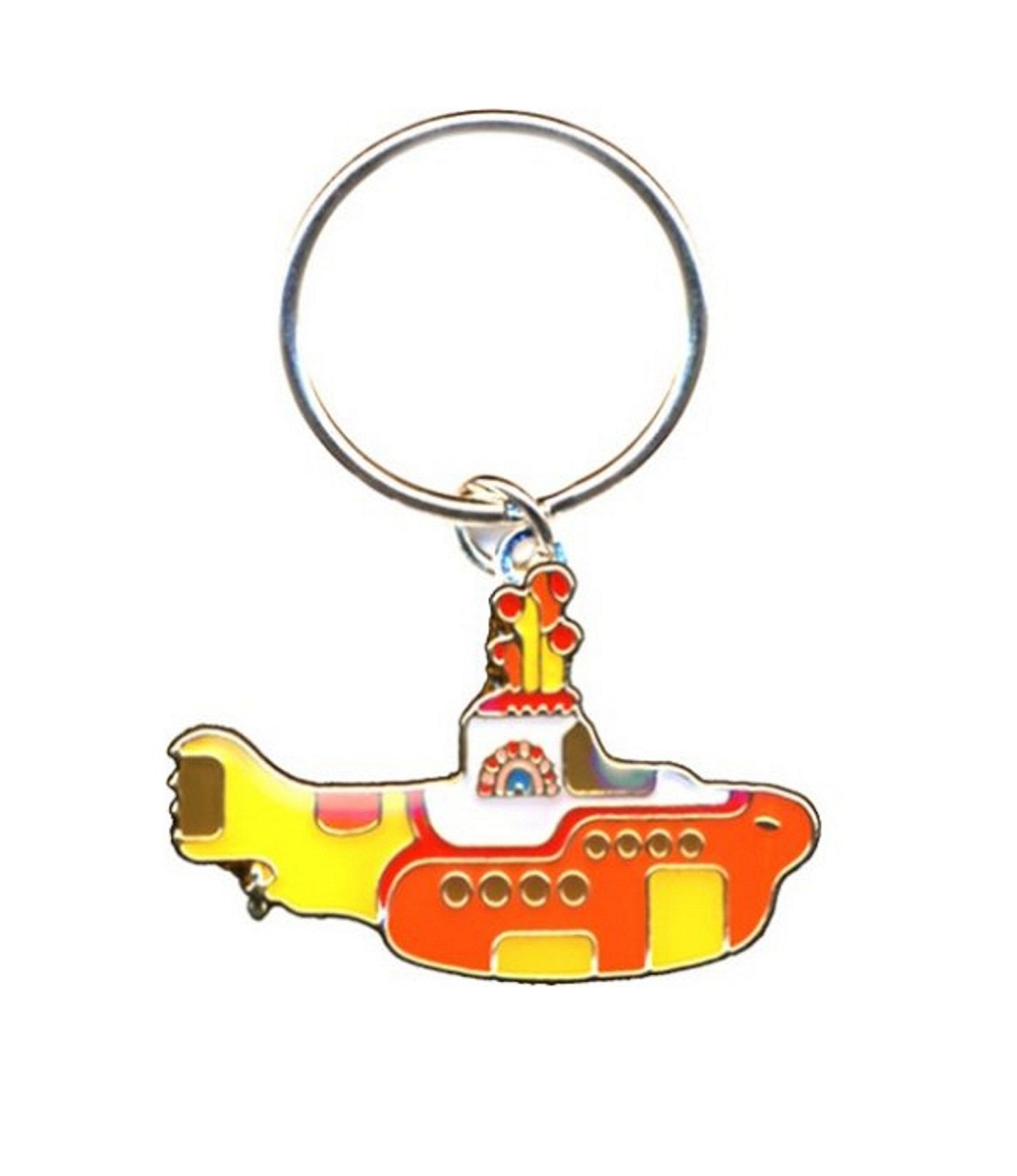 The Beatles Silver Keyring Keychain Yellow Submarine Official One Size