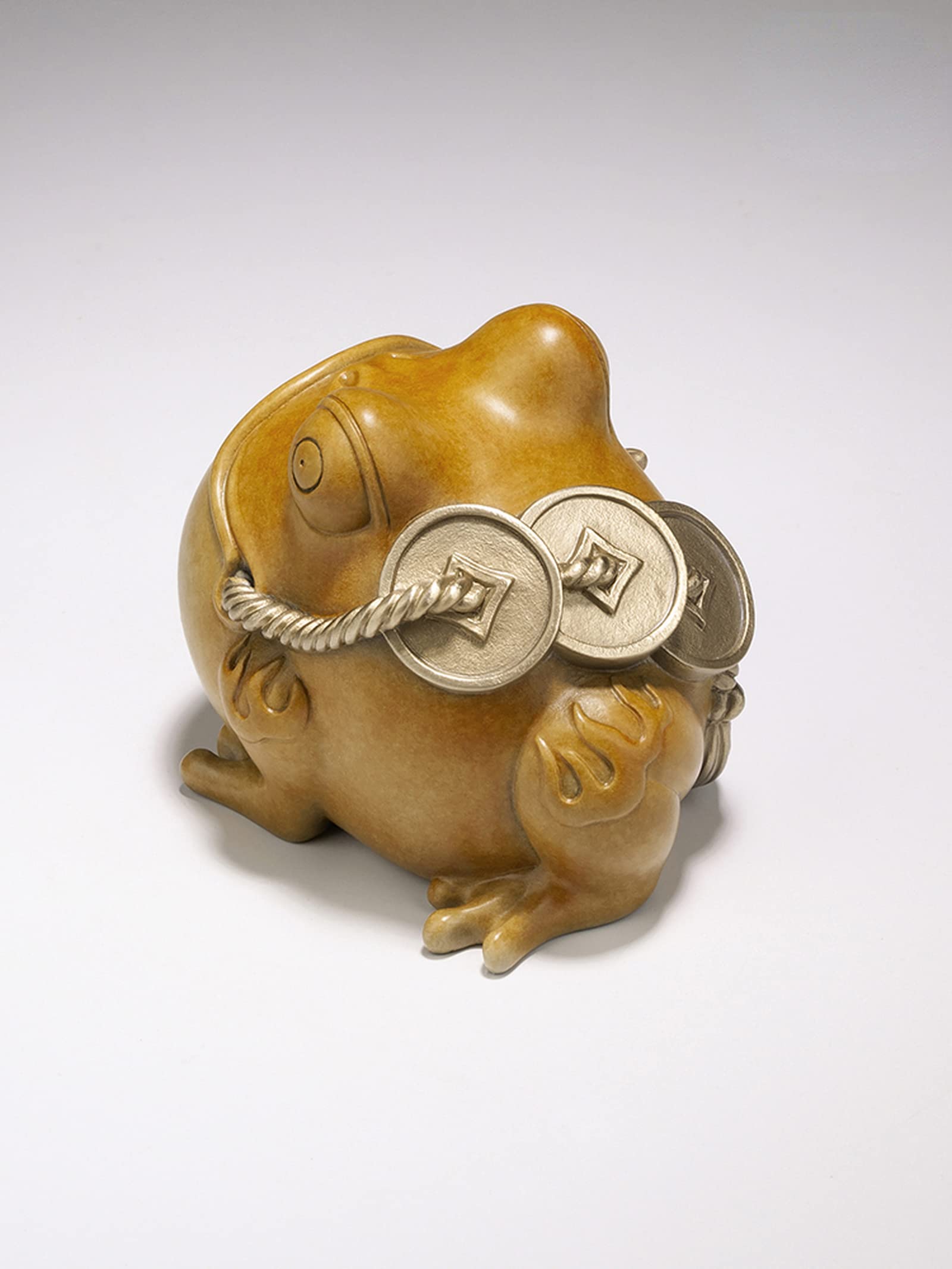NGDFGR Brass Cute Toad Figurines Entrance Desk Ornaments,Copper Money Frog Home Decor Crafts,Study Office Wine Cooler Sculpture Decor Gifts