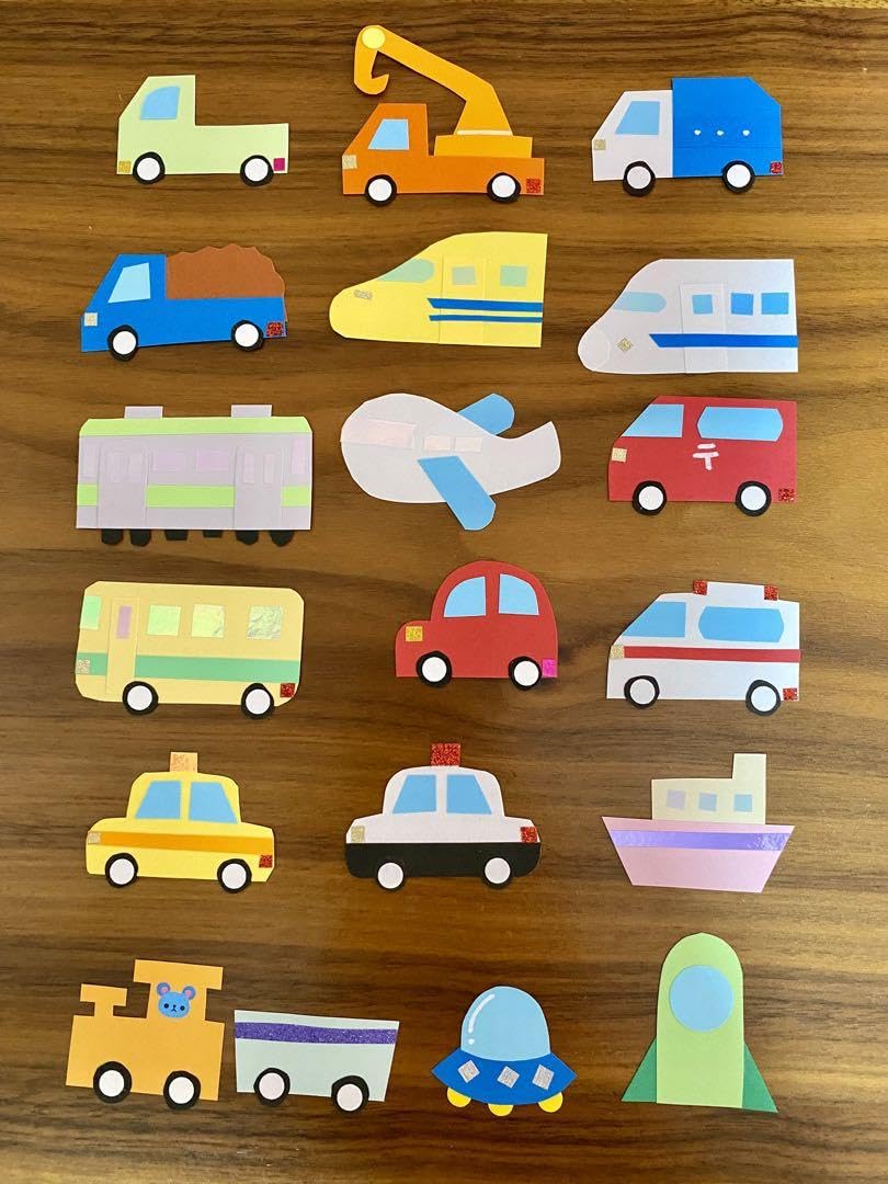 Amazon.co.jp: ペーパークラフト 「 乗り物 セット 」 アルバム 季節