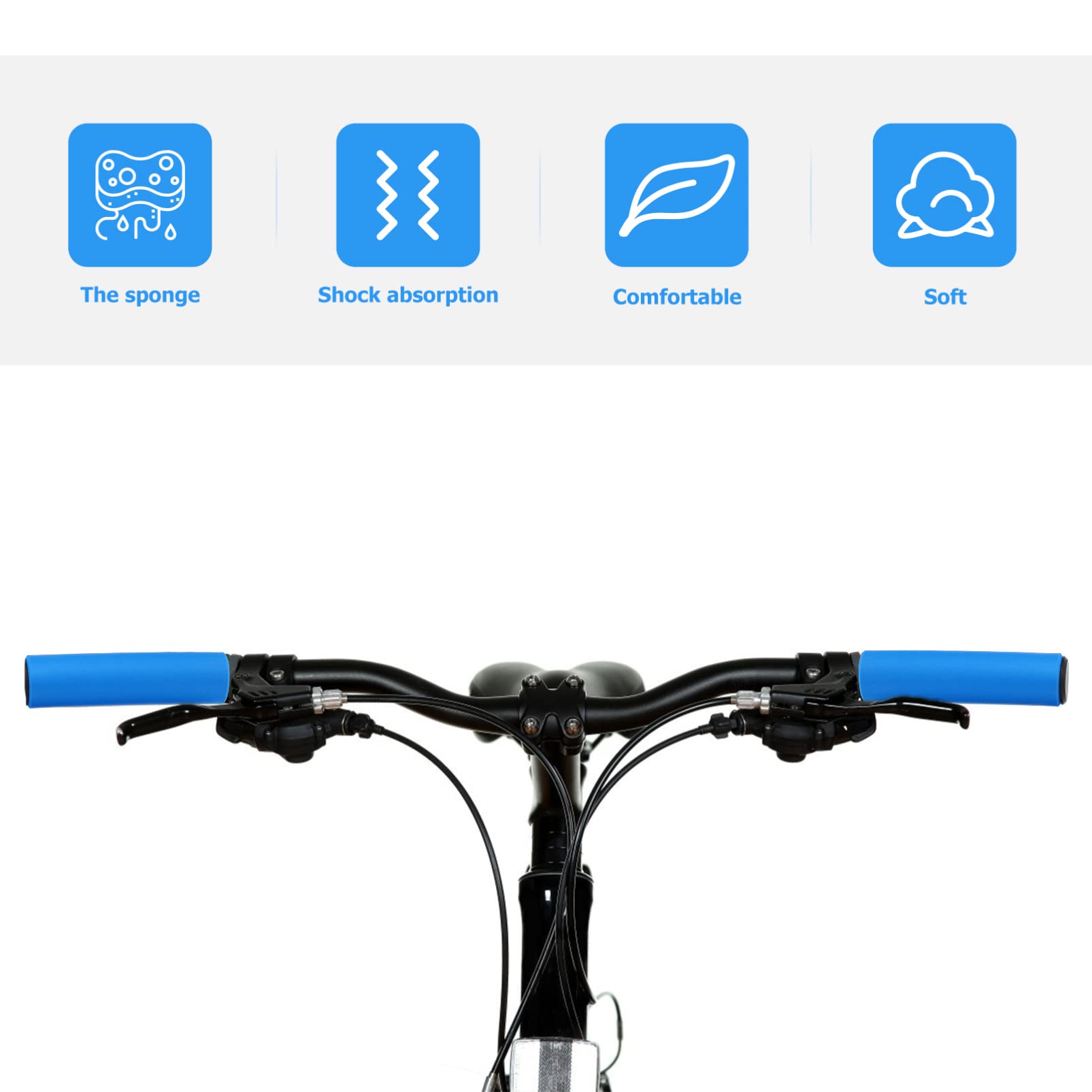 BESPORTBLE Poignées De Vélo Coussin De Voiture Poignées De Guidon Scooter Vélo Fauteuil Poignées Support De Téléphone pour Poignées pour Embouts De Guidon en Aluminium Poignée De