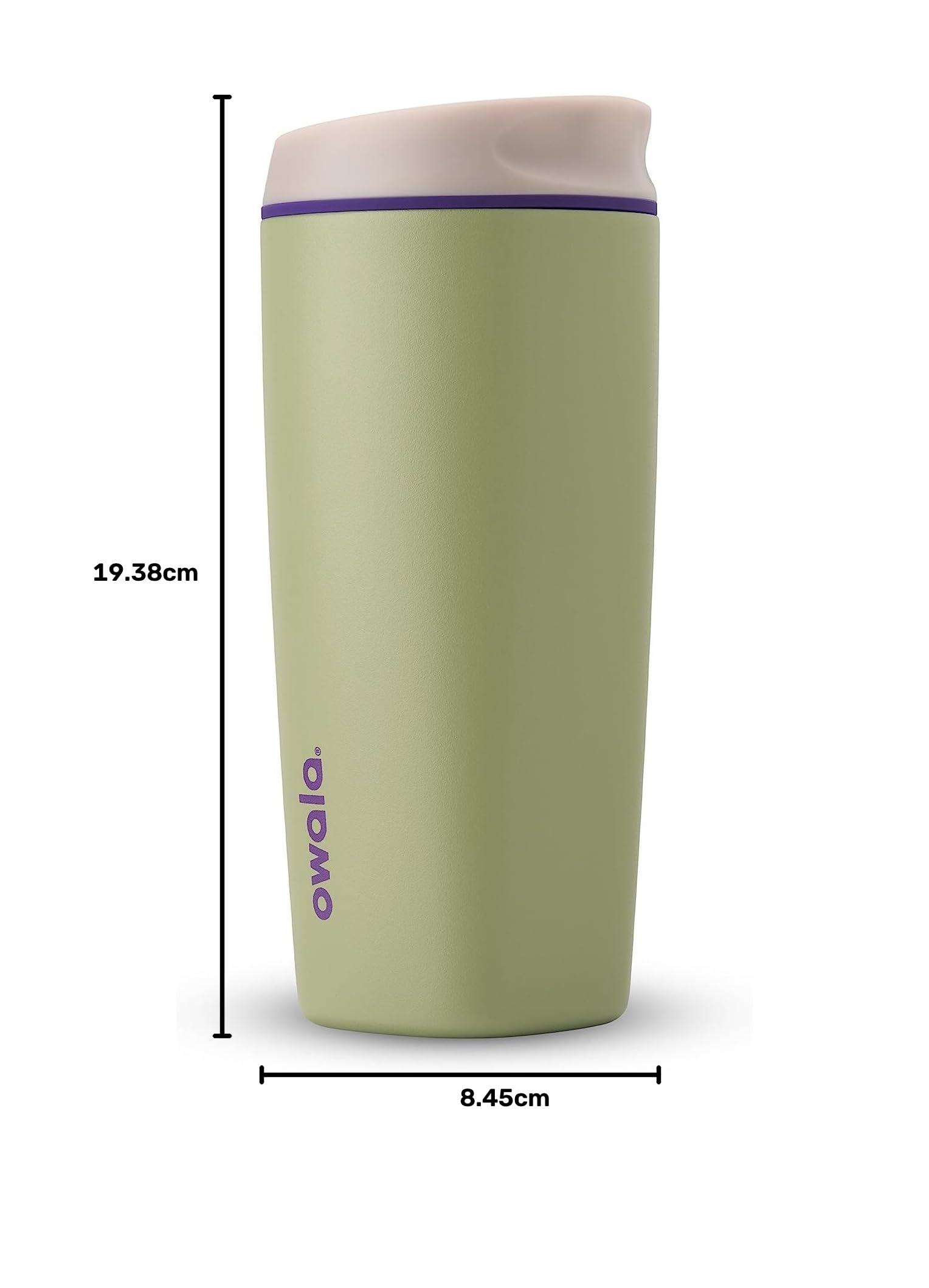 Owala SmoothSip - Vaso de café de acero inoxidable aislado, taza de café helado reutilizable, taza de viaje para café caliente, sin BPA, 10 onzas, rosa (brisa de sandía)