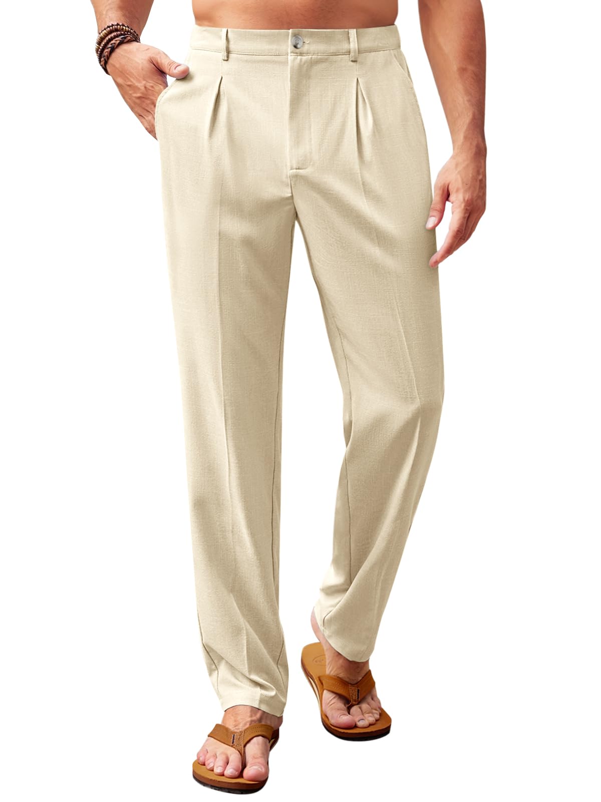 Photo 1 of Runcati Men's Casual Pants - Beige, XX-Large