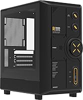 ALSEYE Rams 2.0 Mid Tower PC Case - ARGB Tempered Glass, 6x120mm Fans, 305mm GPU/180mm CPU Cooler Support, Black