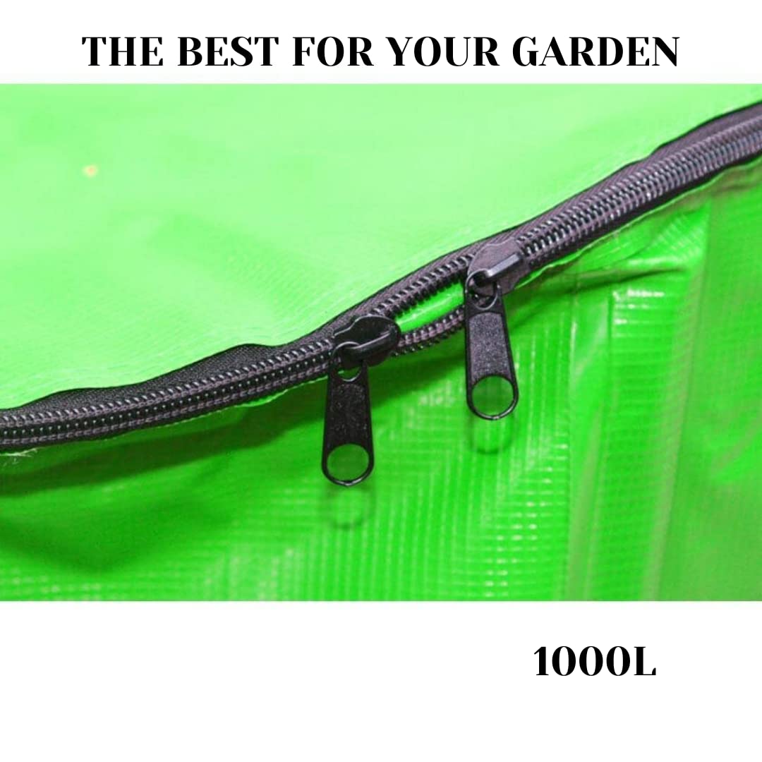 BASS POLSKA Barril de Agua de Lluvia contenedor de Agua de Lluvia del canalón Tanque de Agua de Lluvia práctico Grifo Plegable fácil de Usar con conexión rápida 1000l ⌀ 100 x 125 cm