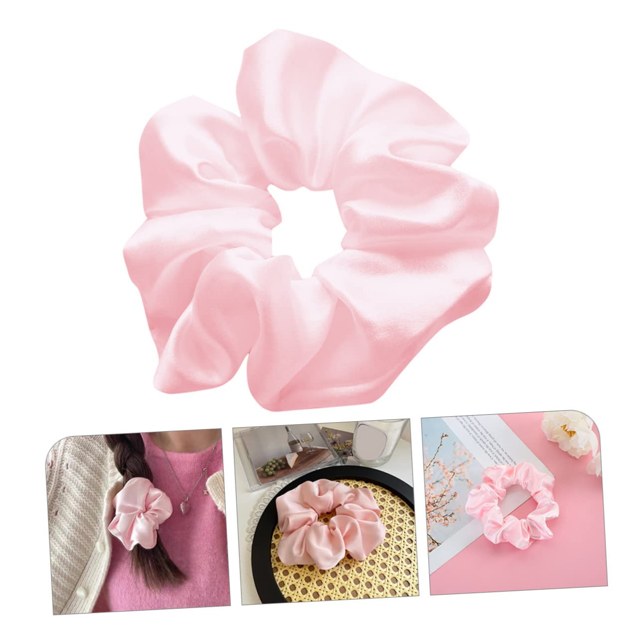 Healeved 20piezas Lazos De Satén Para Mujer Scrunchies De Seda Coleteros Suaves y Elásticos Para Fiesta y Uso Diario Accesorios De Moda