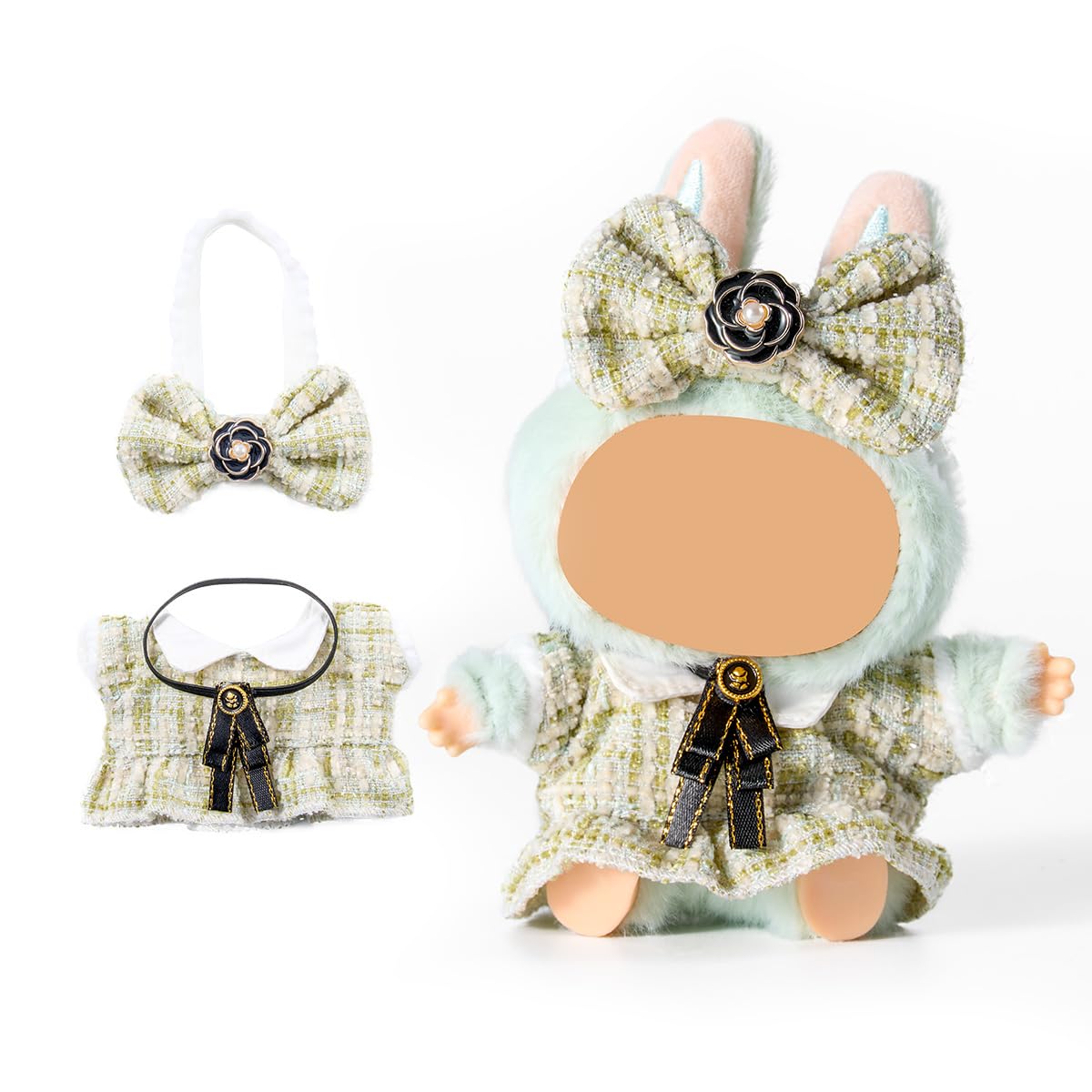 17cm Doll Clothes Set & Outfit Set for 17cm Dolls - Premium Fashion Dresses with Accessories, Luxury Chic Doll Clothing & Style Bundle,Just Clothes(Style C)