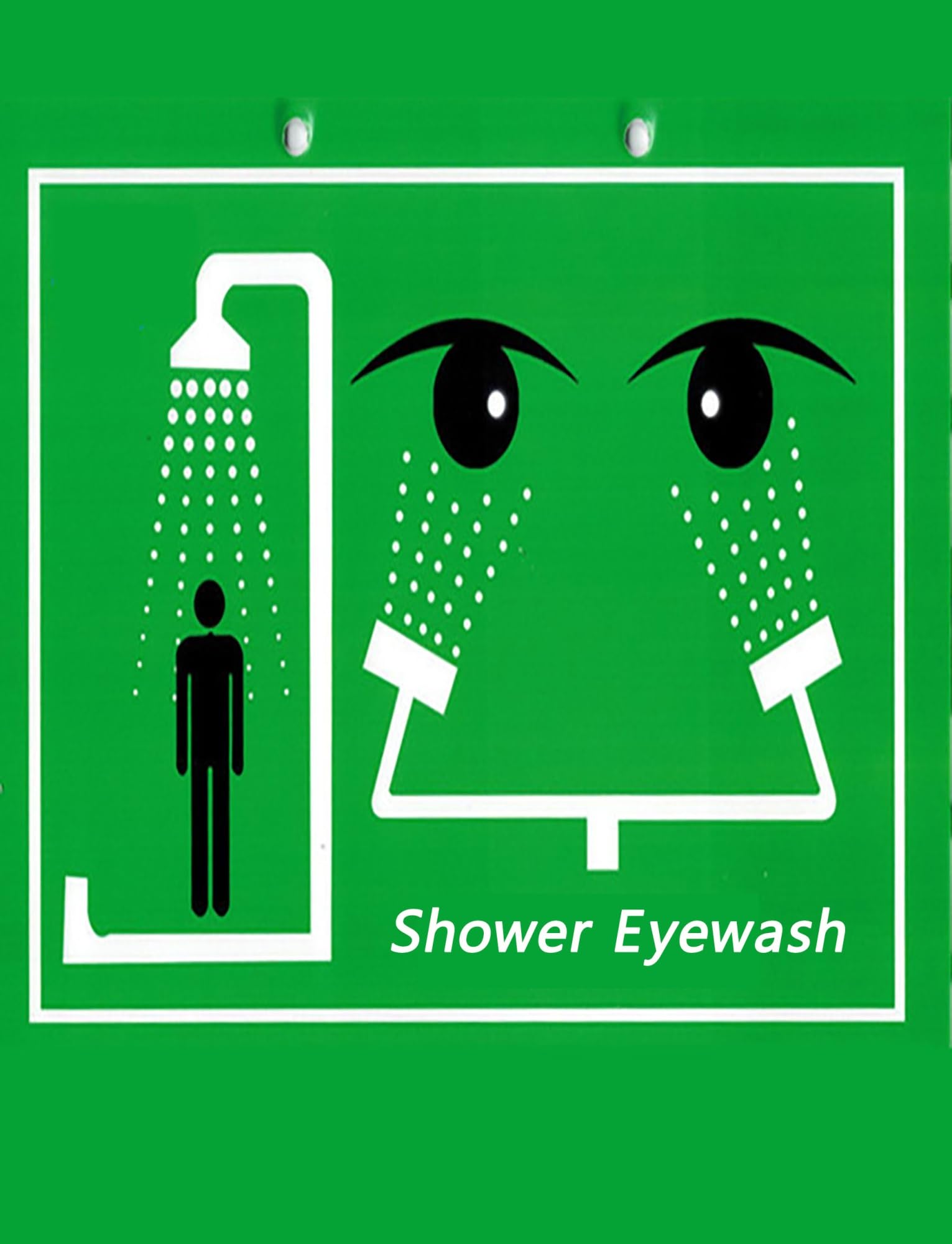 Ducha de Emergencia y estación lavaojos con Barra de tracción Triangular para Seguridad Industrial y de Laboratorio.