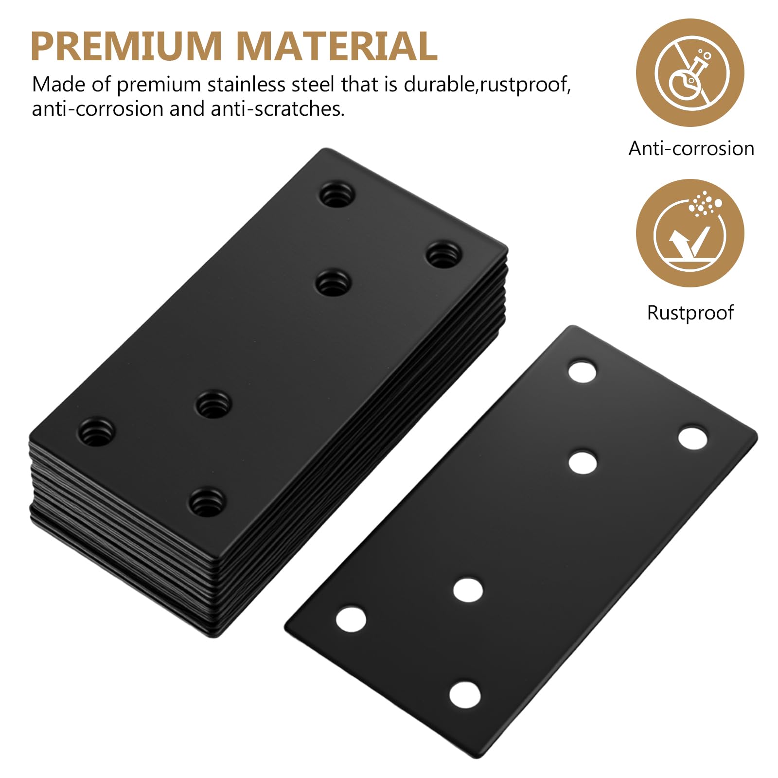 Vlakverbinder RVS 244 x 19 x 3 mm Geperforeerde Plaat