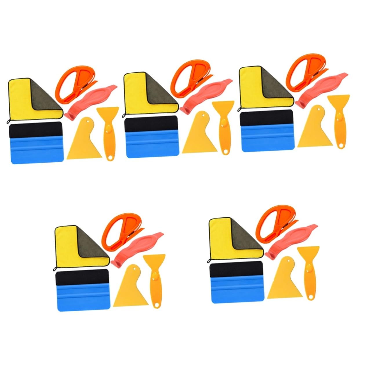 Veemoon 5sets Kit Professionale Per Installazione Carta Da Parati Strumenti Per Smoothing e Applicazione Peel and Stick Completo Con Raschietti e Squeegee Per Superfici Lisce