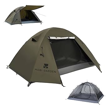 MOBI GARDEN テント キャンプテント 二重層 軽量 撥水加工素材 Amazon.co.jp: MOBI GARDEN テント 1-2人用 キャンプテント