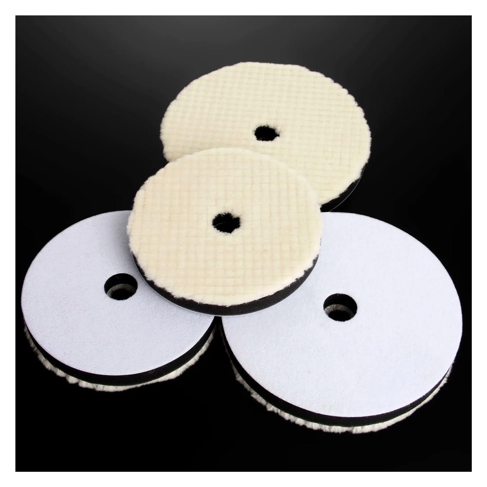 2 Pezzi 6/7 Pollici tampone lucidante in Lana for lucidatrice for Auto ceretta lucidatura molatura Disco Ruota lucidante for la Cura Pulizia 150/180 mm(7 inch)
